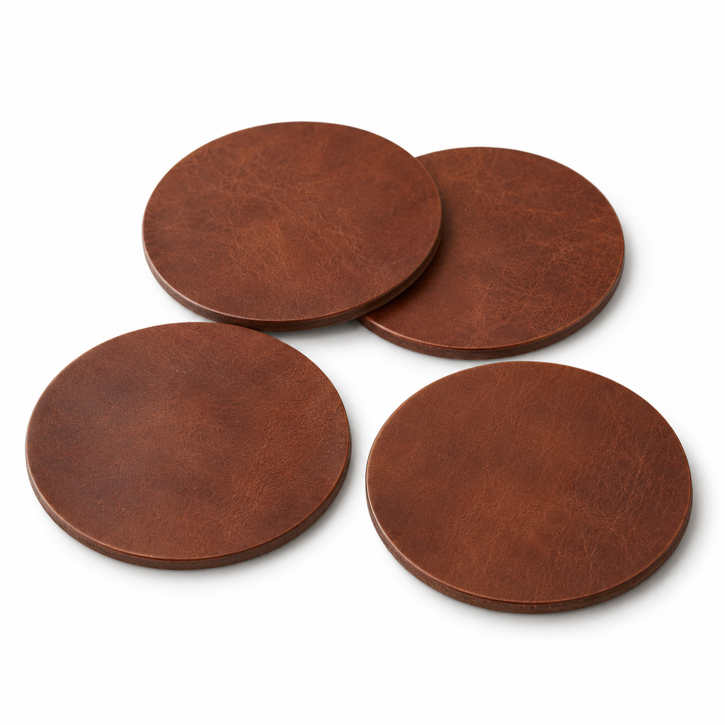 Leather Coasters Set of 4