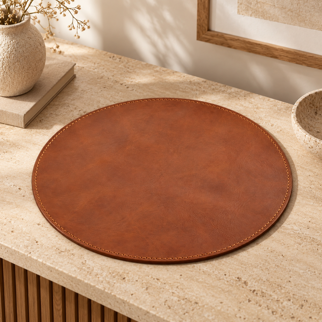 Small Leather Table Mat