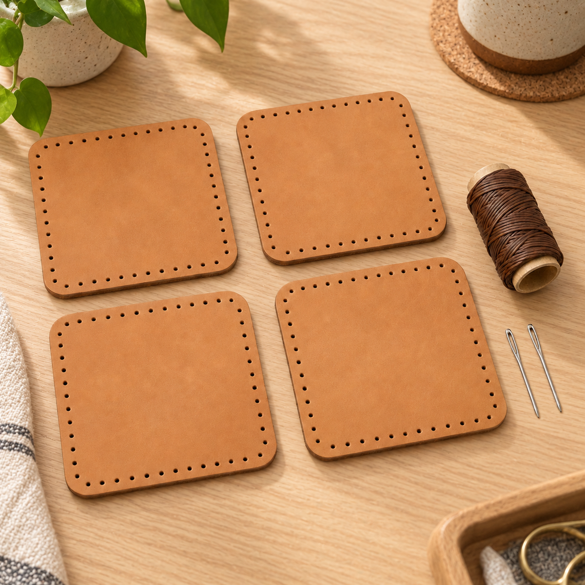 DIY Leather Coaster Kit