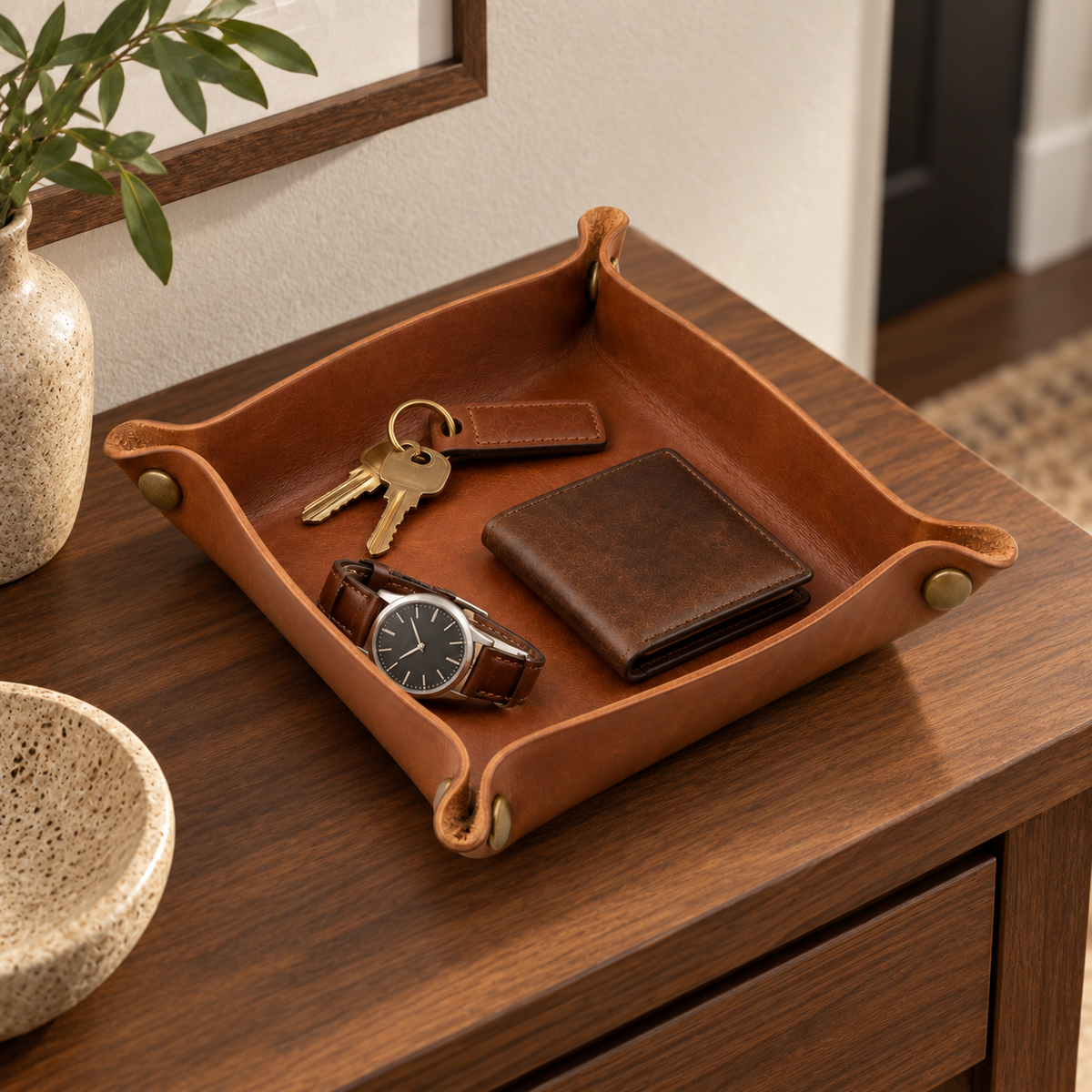 Soft Leather Valet Tray