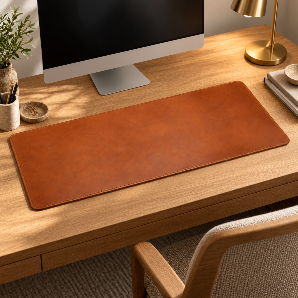 Wide Leather Desk Mat