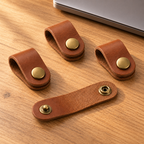 Leather Cable Organiser Set