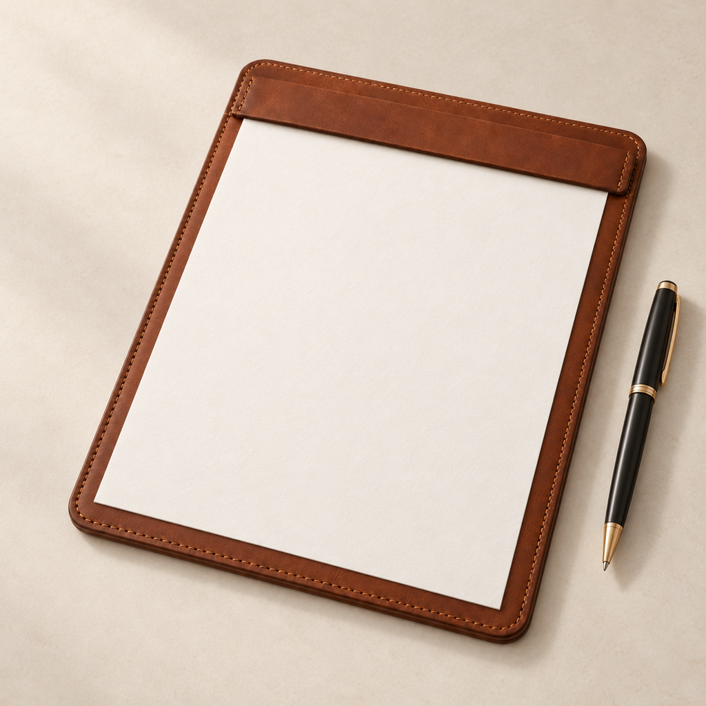 Compact Leather Writing Pad