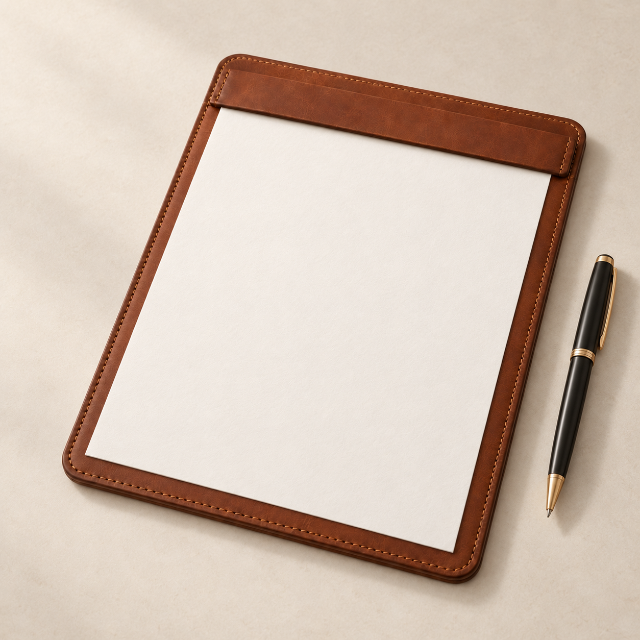 Compact Leather Writing Pad