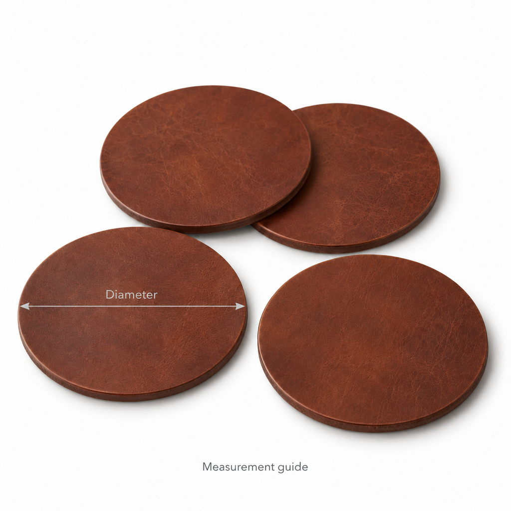 Leather Coasters Set of 4