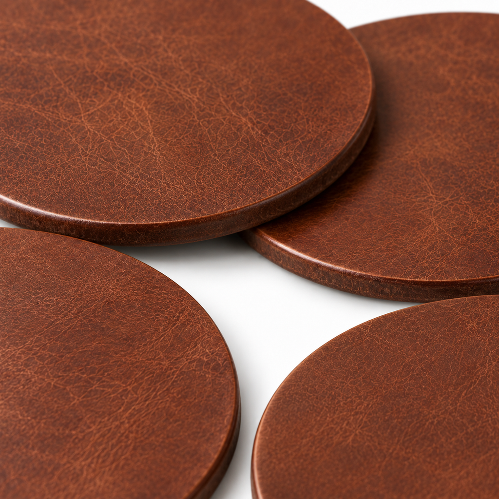 Leather Coasters Set of 4